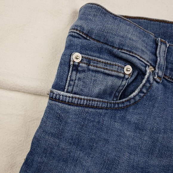 Reformation Jeans Medium Wash Blue Jeans Size 25 Stretch Denim Tapered Leg - Picture 6 of 14